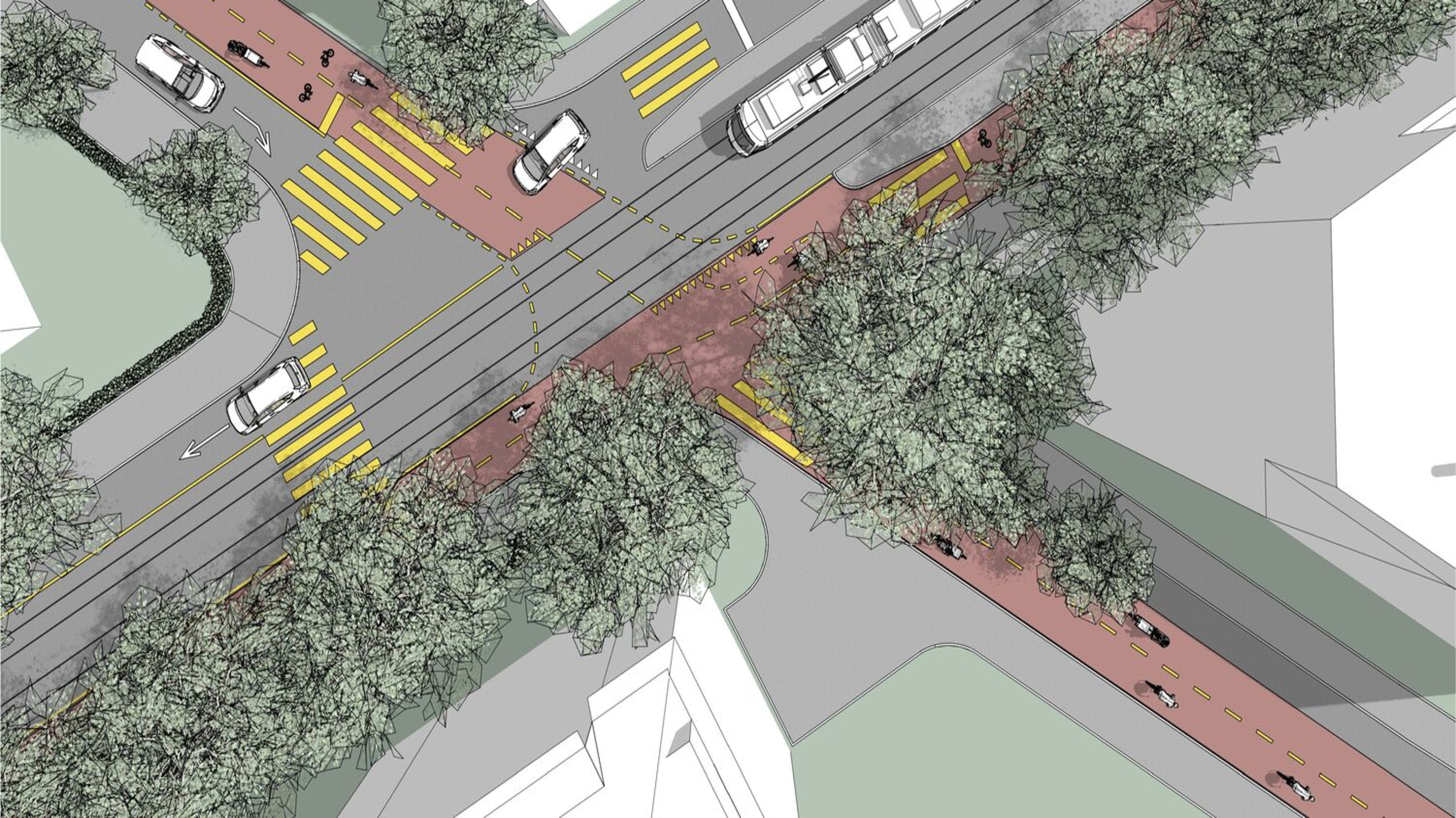 Visualisierung der Kreuzung Winterthurerstrasse/Letzistrasse.