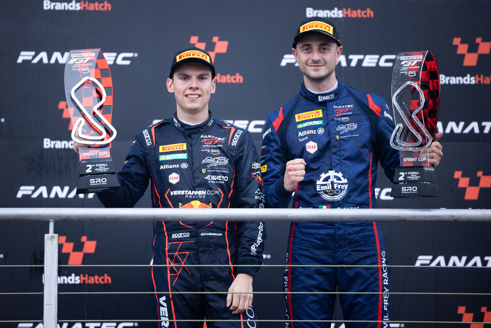 Thierry Vermeulen und Giacomo Altoè feiern den zweiten Platz