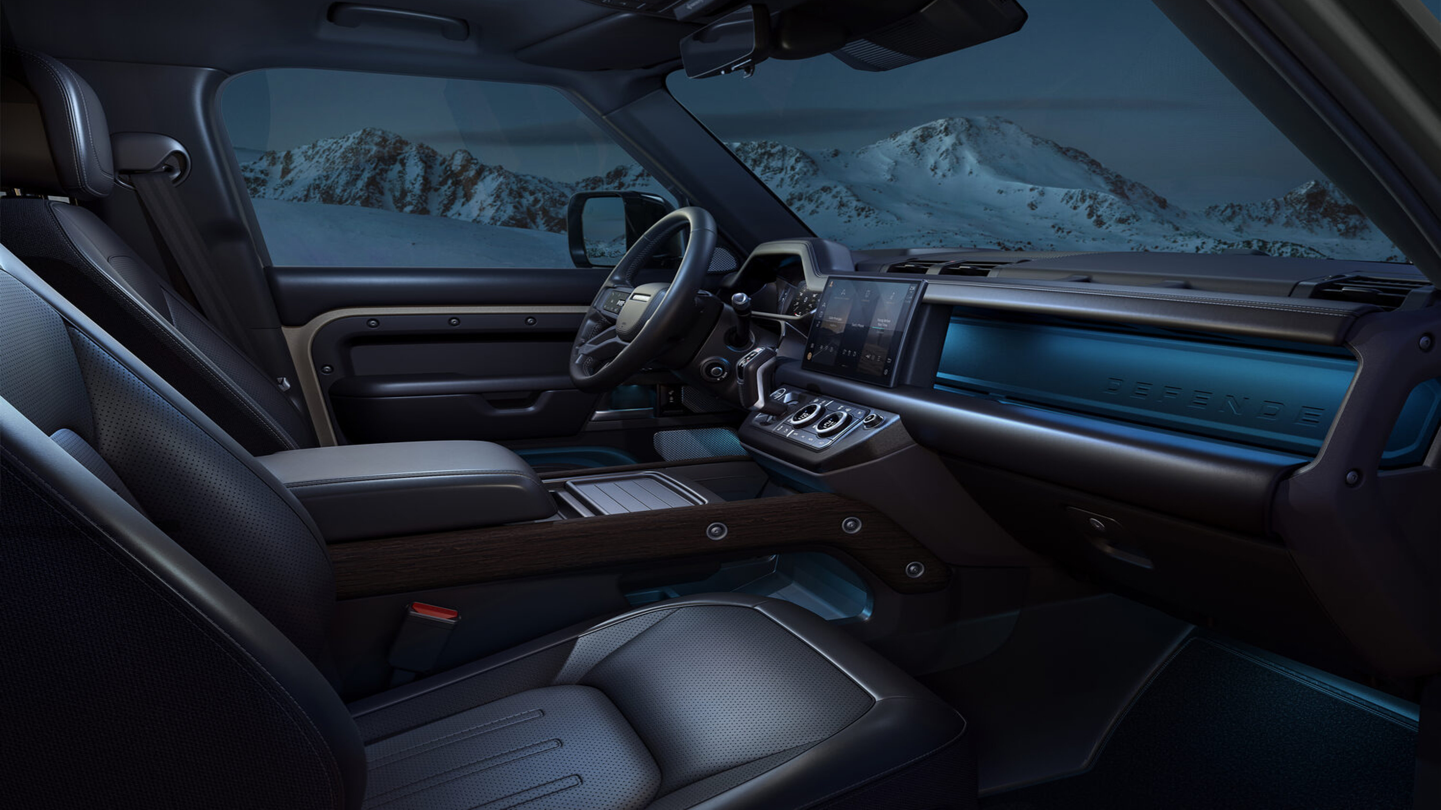 Cockpit des Land Rover Defender