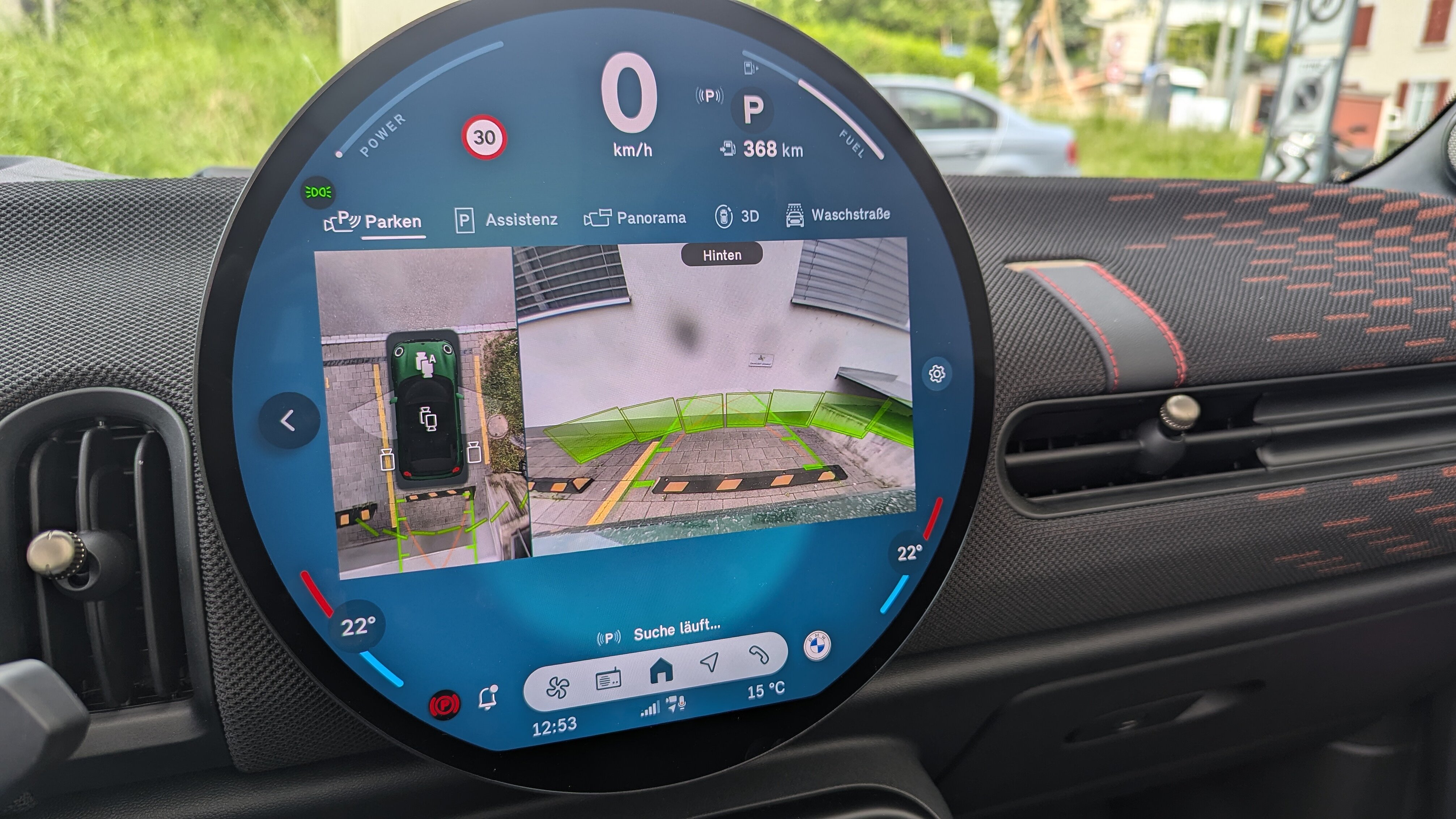 Der zentrale Touchscreen im Mini Cabrio