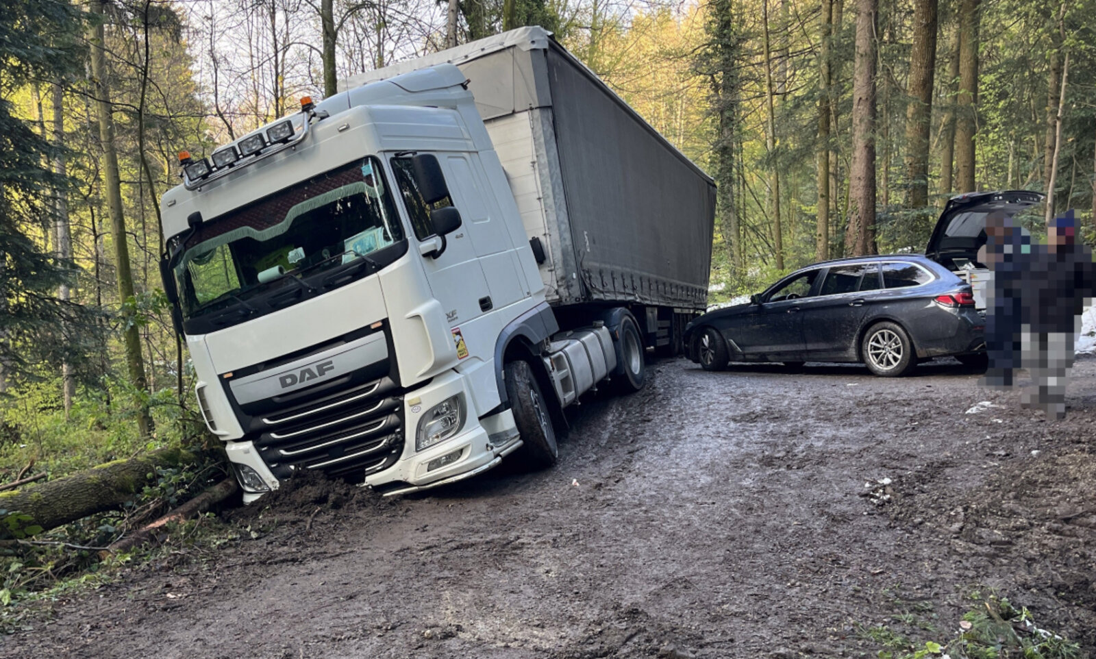 Trotz Fahrverbot folgt der 61-jährige Fahrer seinem Navi blind. Bild: Kapo St. Gallen
