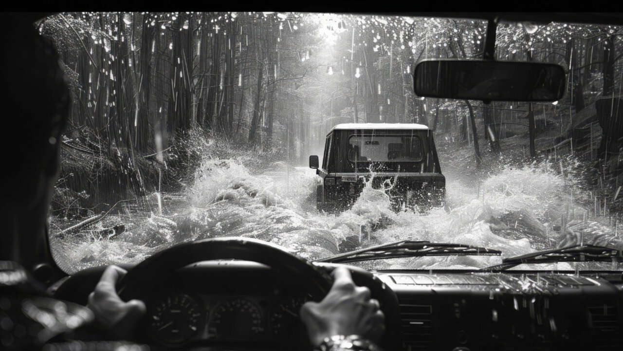 Normalerweise sollte man mit dem Auto nicht durch Wasser fahren, das höher als 20 bis 25 Zentimeter steht. Bild: Freepik
