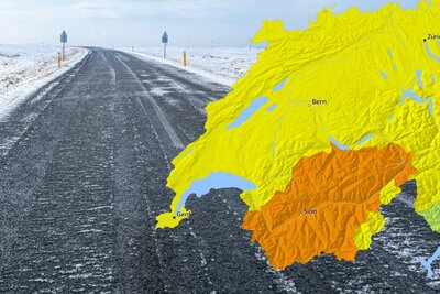 Der Bund warnt vor gefrierenden Strassen. Bild: Freepik, MeteoSchweiz