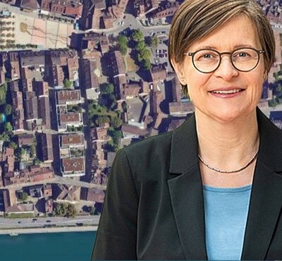 Stadträtin Katrin Bernath von der GLP sorgt in Schaffhausen für Gesprächsstoff. Bild: Google Maps, Stadt Schaffhausen