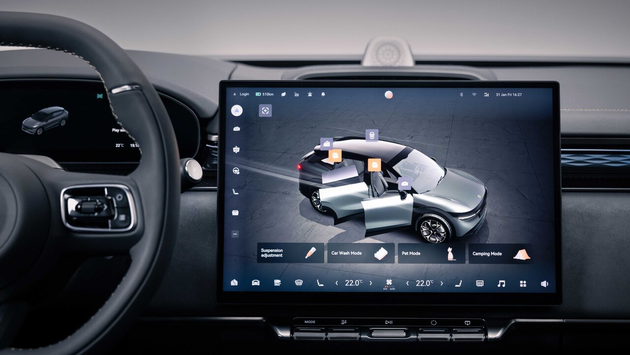 Touchscreen im Zeekr 7X