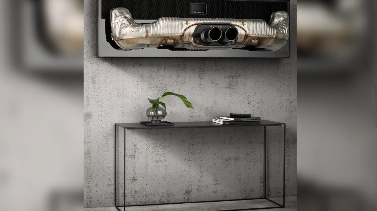 Wie ein Kunstwerk an der Wand. Bild: Porsche 911 Soundbar Pro Ltd.