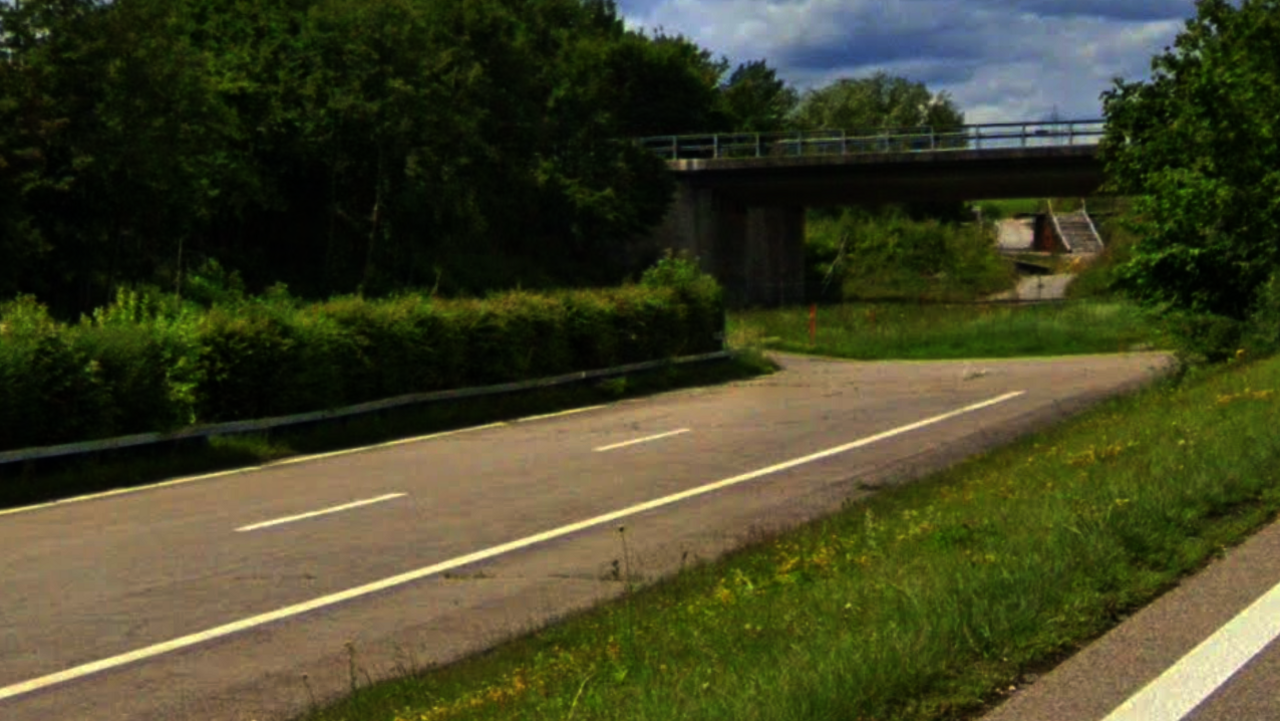 Autobahnende A15 beim Kreisel Betzholz