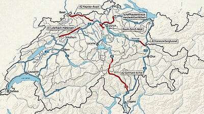 Sommer Baustellen Schweiz Karte