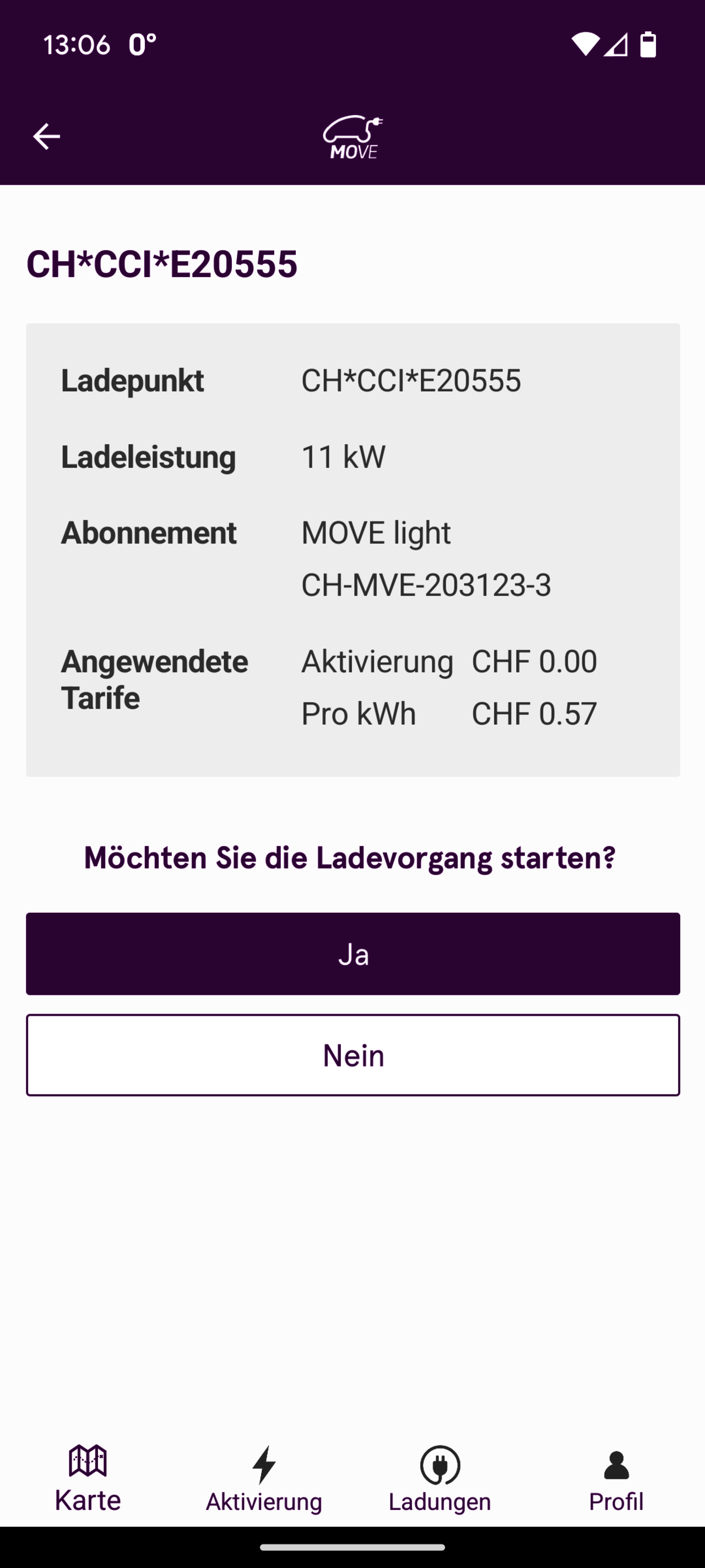 Screenshot Move App