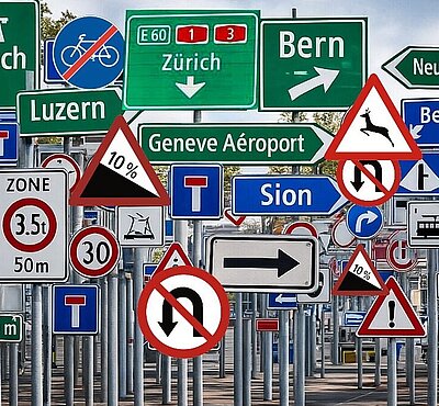 Ab 1. Juli 2026 tritt eine Teilrevision der Signalisationsverordnung in Kraft. Bild: KI generiert
