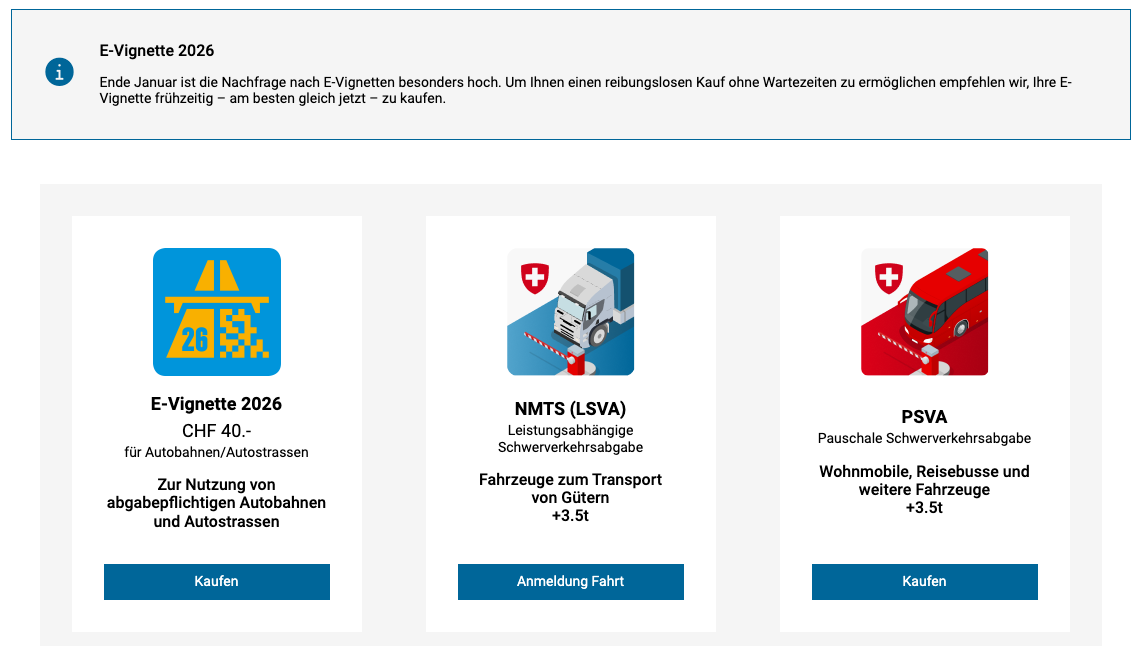 Screenshot Onlineshop e-vignette.ch
