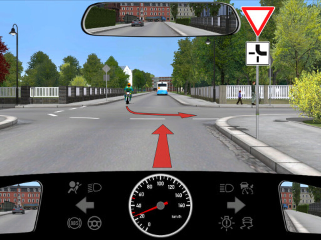 Verkehrssituation gezeichnet