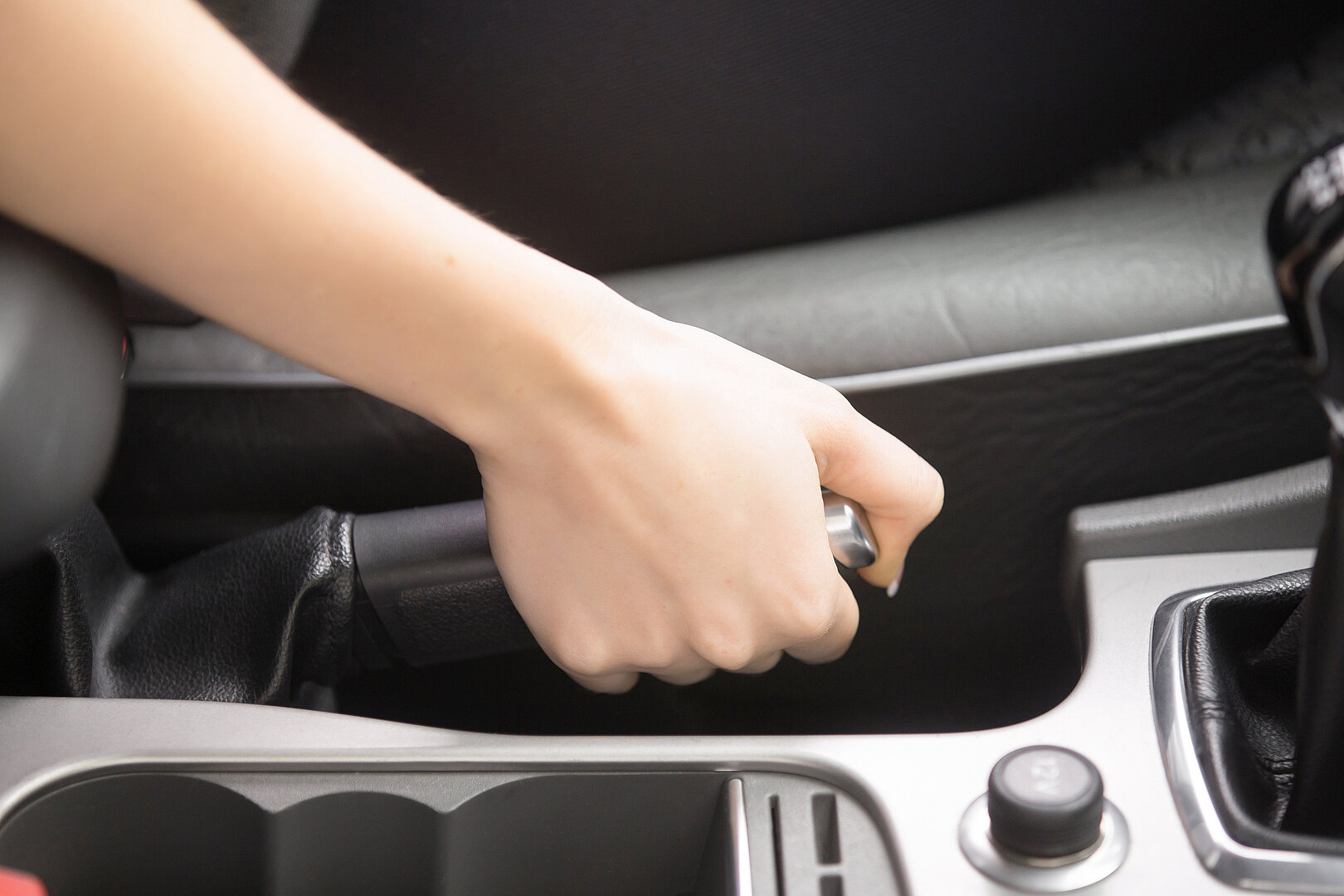 Auto mit Handbremse