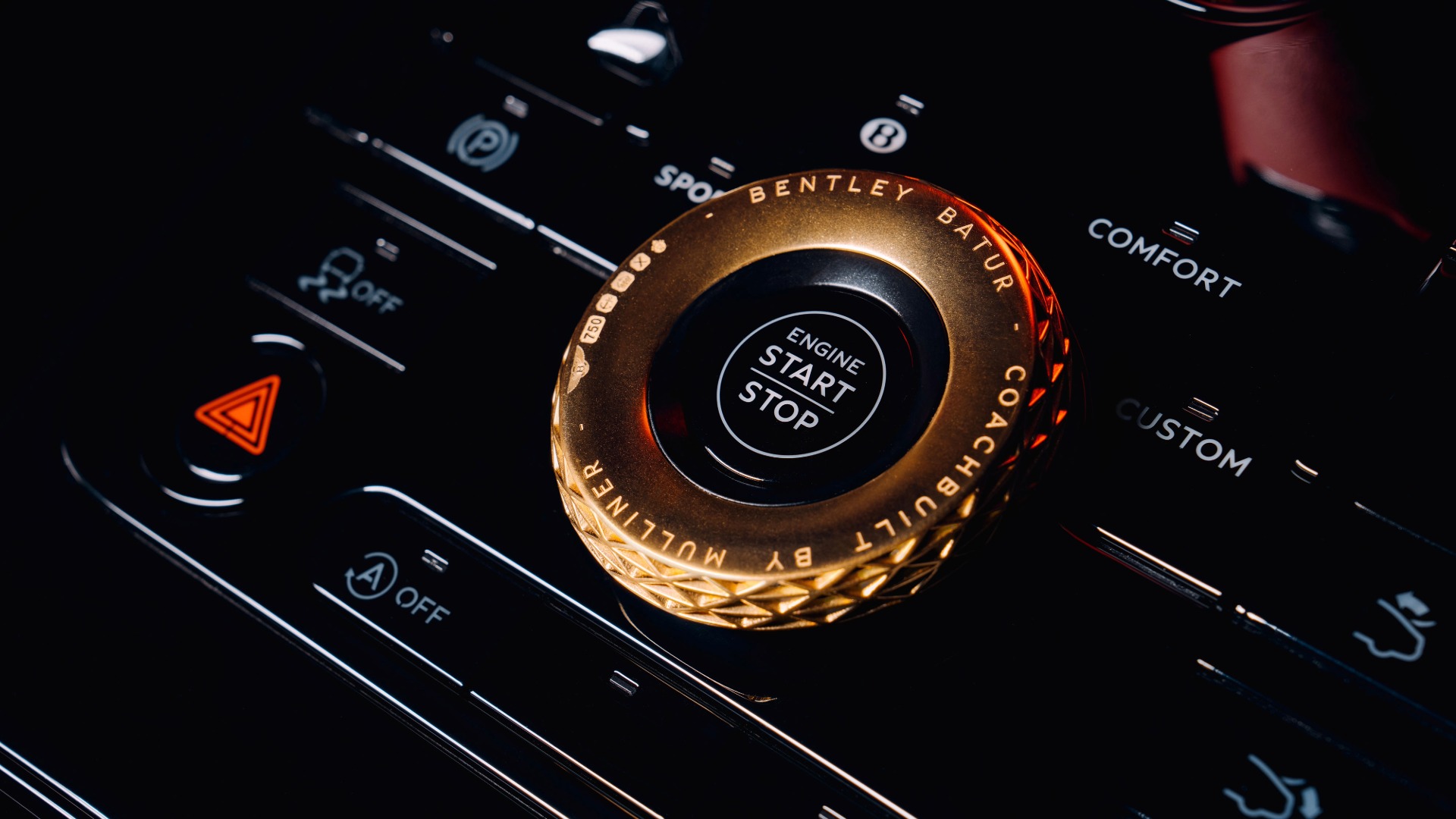 Bedienrad im Bentley Batur
