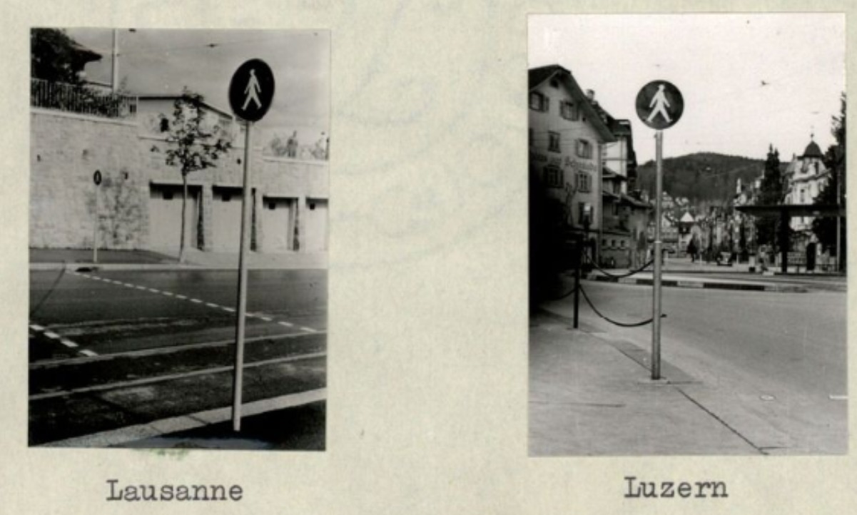 alte Fussgängerstreifen Tafel Schweiz