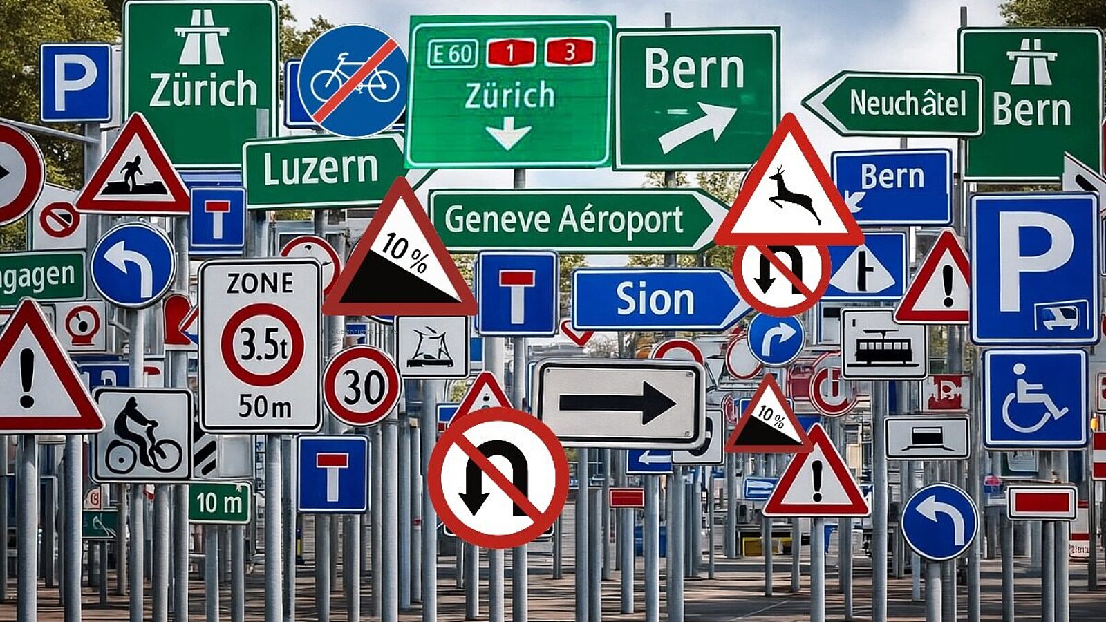 Ab 1. Juli 2026 tritt eine Teilrevision der Signalisationsverordnung in Kraft. Bild: KI generiert
