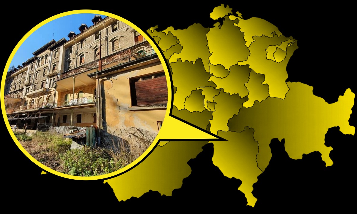 Von der Autobahn in Richtung Süden ist es das Sanatorio del Gotthardo zu sehen. Grafik: STREETLIFE, Zvg