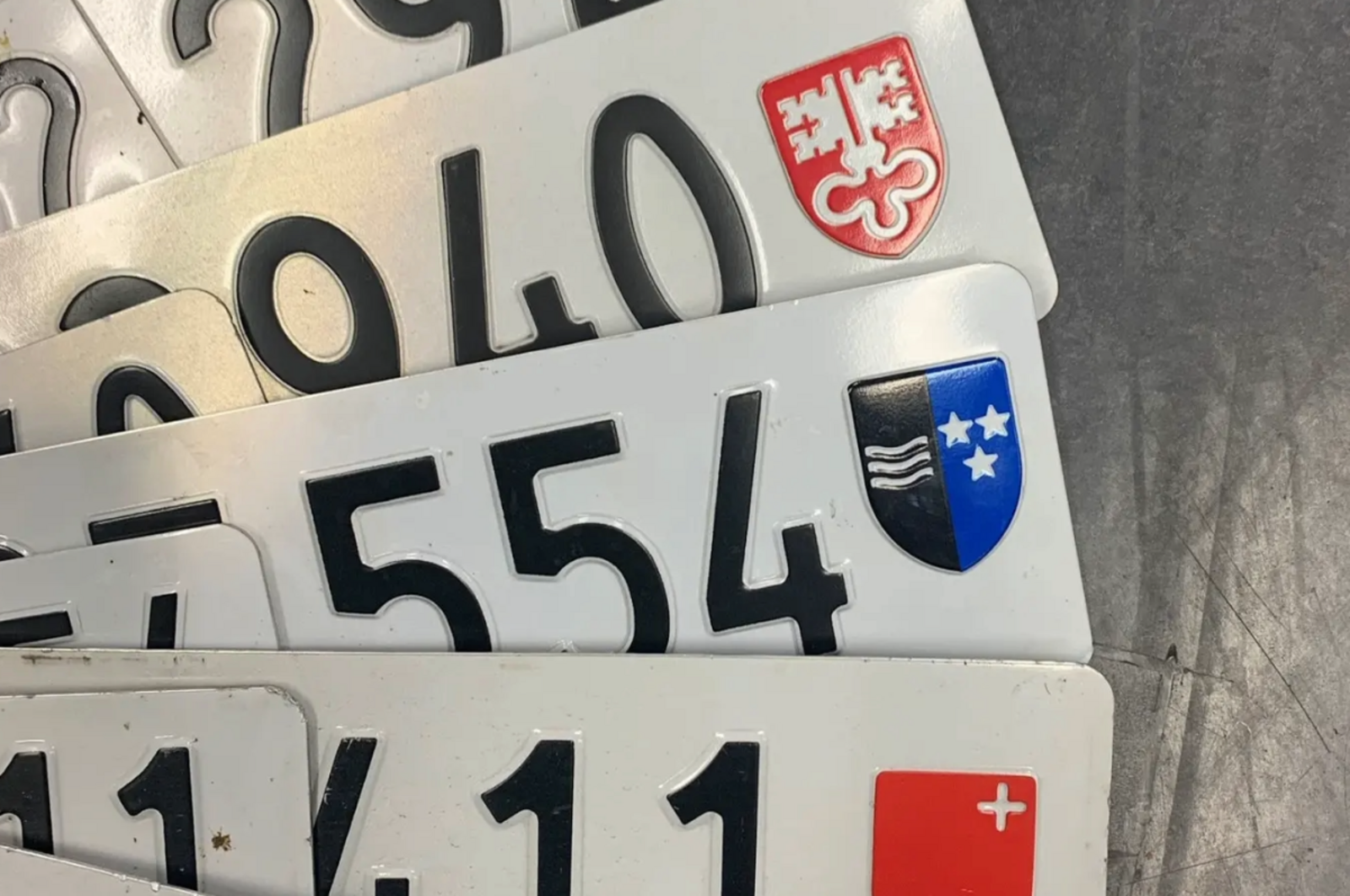 Nummernschilder Kantone