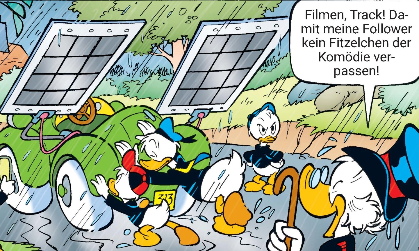 Geht mit der Zeit: Donald Duck. Foto: ©2025 Egmont Ehapa Media/Disney