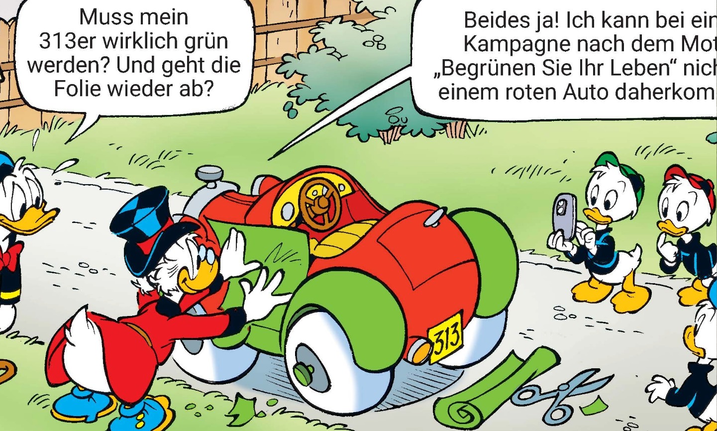 Geht mit der Zeit: Donald Duck. Foto: ©2025 Egmont Ehapa Media/Disney