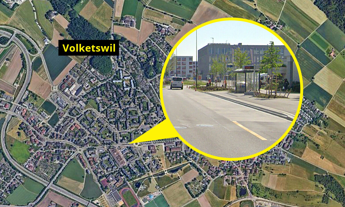 An dieser Bushaltestelle warteten zum Zeitpunkt des Unfalls zehn Personen auf den nächsten Bus. Bild: Google Maps