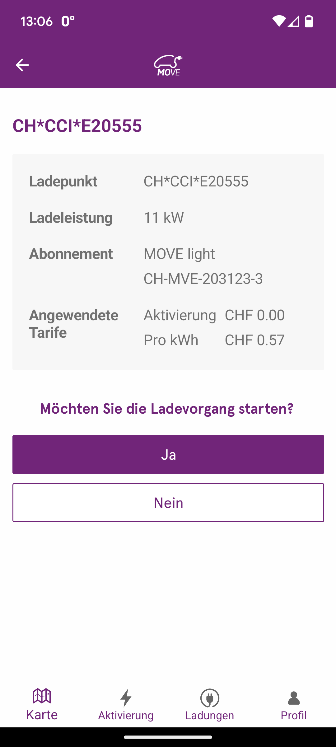 Screenshot Move App
