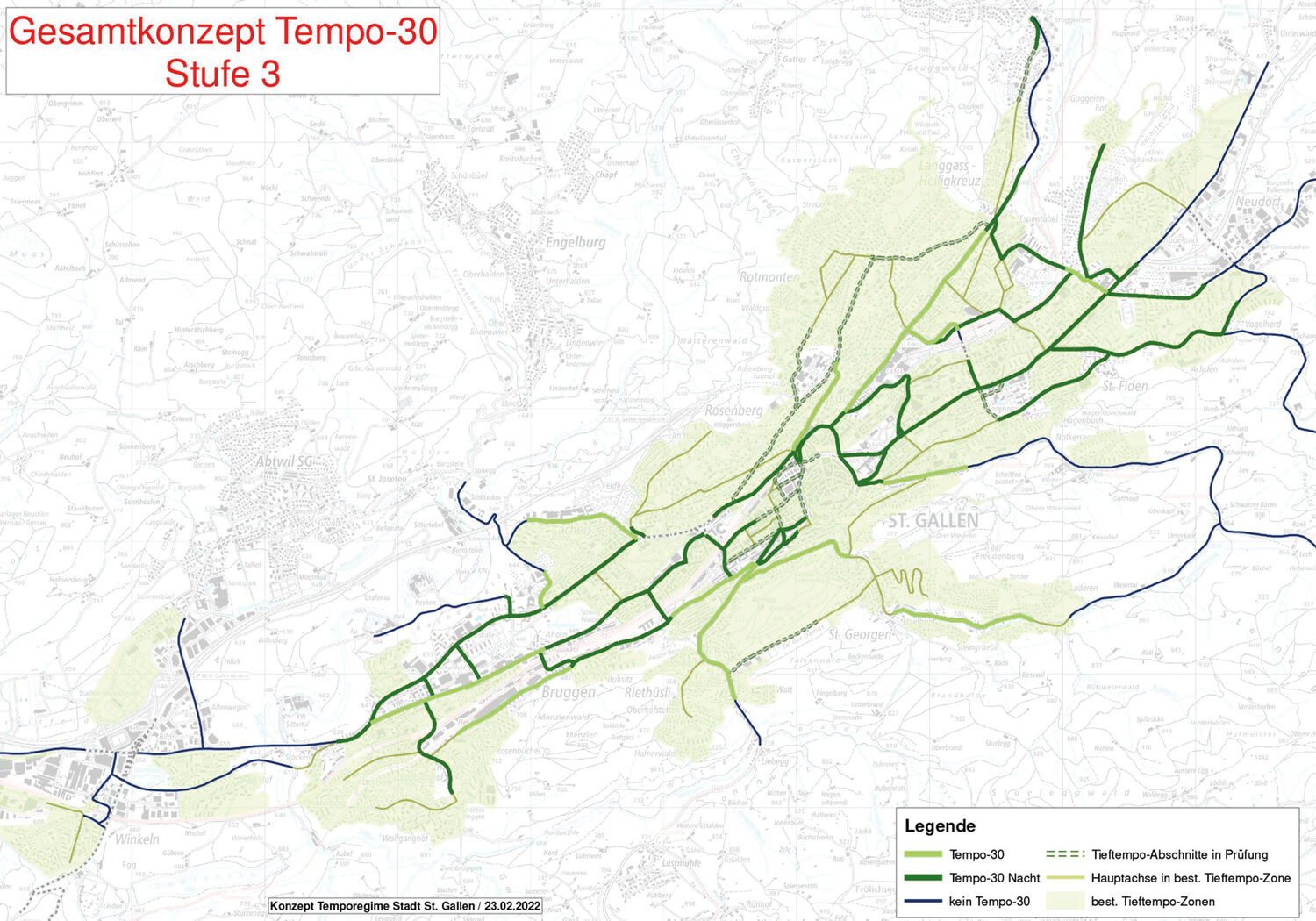 Tempo 30 in der Stadt St.Gallen