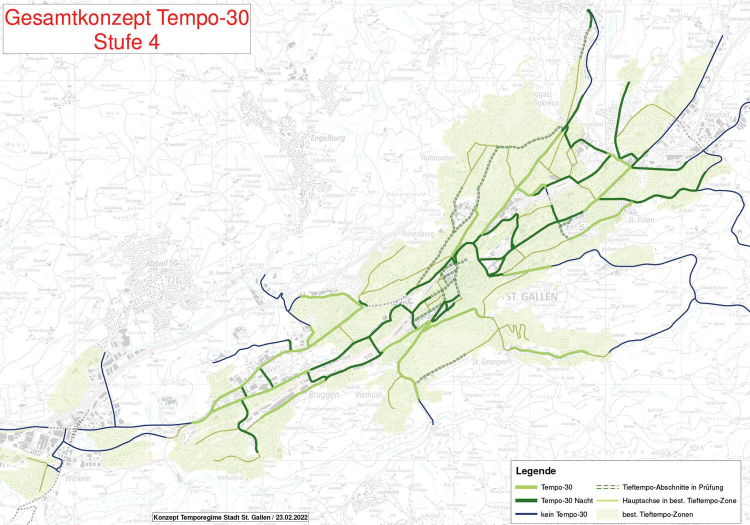 Tempo 30 in der Stadt St.Gallen